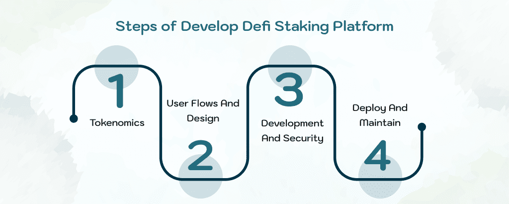 steps of develop defi staking platform